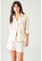 Tennis Camisa Relaxed Fit Con Flores En Algodón Crudo Para Mujer de Tennis