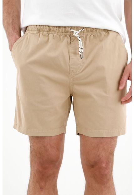 Bermuda Café Con Pretina Elástica Para Hombre