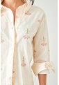 Tennis Camisa Relaxed Fit Con Flores En Algodón Crudo Para Mujer de Tennis