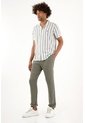 Tennis Pantalón Tipo Chino Verde En Lino 100% Para Hombre de Tennis
