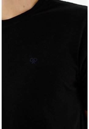 Tennis Camiseta Negra Manga Corta Para Hombre