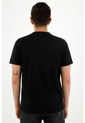 Tennis Camiseta Negra Manga Corta Para Hombre