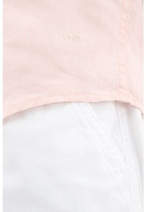 Camisa En Lino Rosada Para Hombre