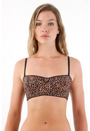 Tennis Top Con Varilla De Estampado De Animal Print Para Mujer