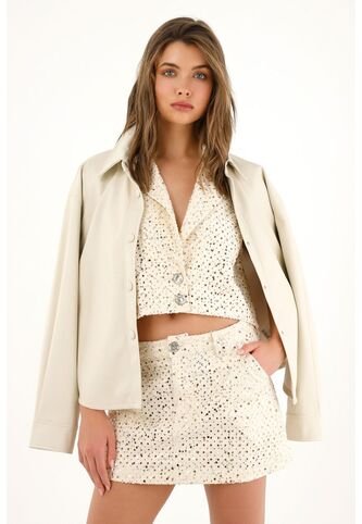 Tennis Falda Corta Con Lentejuelas Crudo Para Mujer Tennis