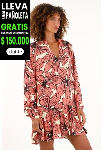 Vestido Manga Larga Estampado Para Mujer Tennis