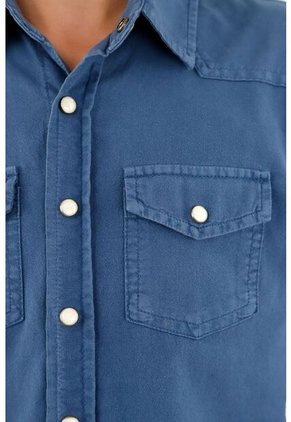 Camisa Azul Manga Larga Para Niño