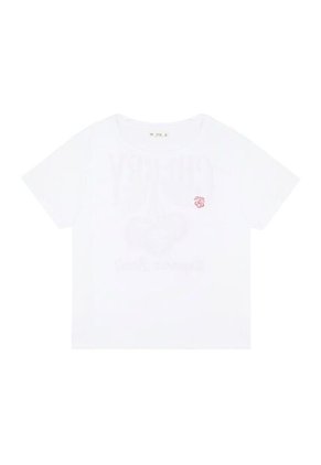 Tennis Camiseta Estampada De Manga Corta Blanca Para Mujer