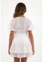 Falda Blanca Corta En Ojalillo Para Niña de Tennis