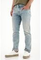 Tennis Jean Recto Con Arrugas 3D Azul Claro Para Hombre de Tennis