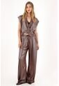 Tennis Pantalón Wide Leg Efecto Metalizado Para Mujer de Tennis