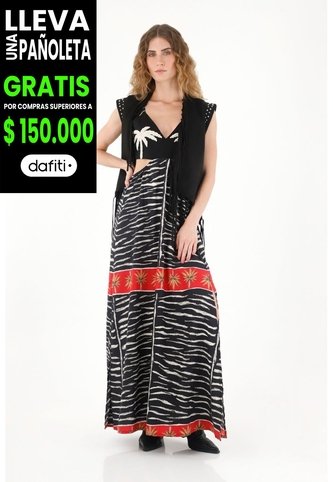 Tennis Vestido Largo Estampado Cut Out Para Mujer Tennis
