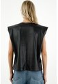 Tennis Camisa Manga Sisa Negra Para Mujer de Tennis