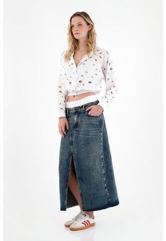 Tennis Abrigo Blanco De Tela Bordada Para Mujer Tennis