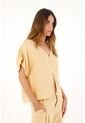 Tennis Camisa Con Escote En V Y Tiras En Espalda Amarilla Para Mujer de Tennis