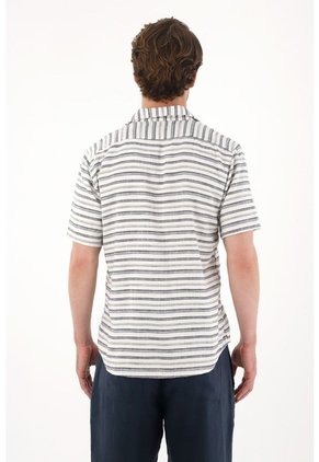 Tennis Camisa Tipo Bowling Preteñida A Rayas Para Hombre