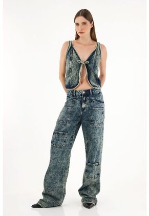 Tennis Chaleco En Denim Para Mujer