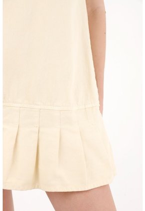 Tennis Vestido Corto En Denim Crudo Para Mujer