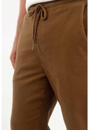 Tennis Pantalón Recto En Corduroy Café Para Hombre