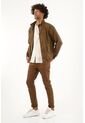 Tennis Chaqueta Café Tipo Bomber Para Hombre de Tennis