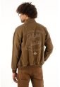 Tennis Chaqueta Café Tipo Bomber Para Hombre de Tennis
