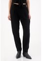 Tennis Pantalón De Tela Fluida Semi Ajustada Negro Para Mujer de Tennis