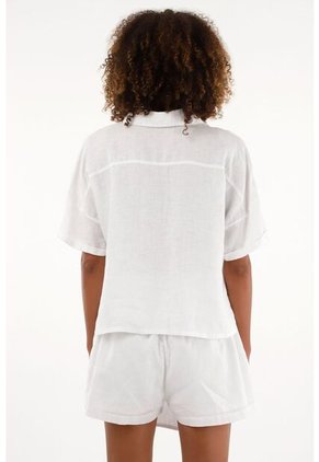 Tennis Camisa Crudo En Lino 100% Para Mujer