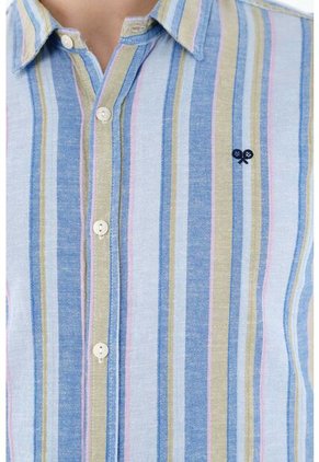 Camisa Multicolor Manga Larga Para Hombre