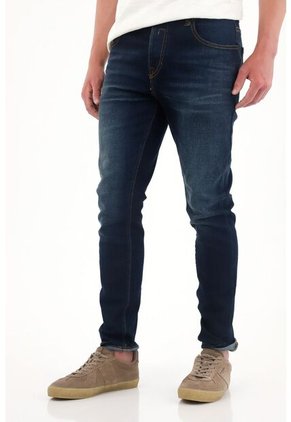 Tennis Jean Súper Skinny Cinco Bolsillos Azul Para Hombre