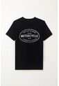 Tennis Camiseta Básica Manga Corta Negra Para Hombre de Tennis