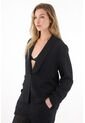 Tennis Abrigo Tipo Blazer Negro Para Mujer de Tennis
