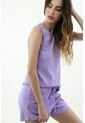Conjunto Pijama De Short Morada Para Mujer de Tennis