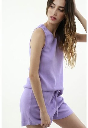 Conjunto Pijama De Short Morada Para Mujer