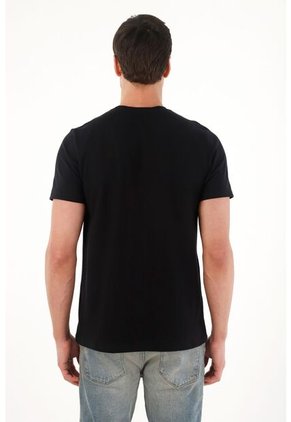 Tennis Camiseta En Tela Piqué Negra Para Hombre