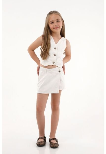 Chaleco Crudo Cuello En V Para Niña