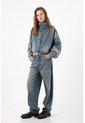 Tennis Chaqueta Boxy Corta Con Cuello Alto Abotonado En Denim Para Mujer de Tennis