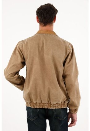Chaqueta Bomber Café Para Hombre