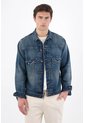 Tennis Chaqueta Fit Recto Tipo Vintage En Denim Para Hombre de Tennis