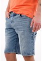 Tennis Bermuda Regular Fit Con Bolsillo Cargo Lateral De Algodón Azul Denim Claro Para Hombre de Tennis
