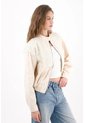 Tennis Chaqueta Fit Relajado Con Panel De Encaje En Algodón Beige Para Mujer de Tennis