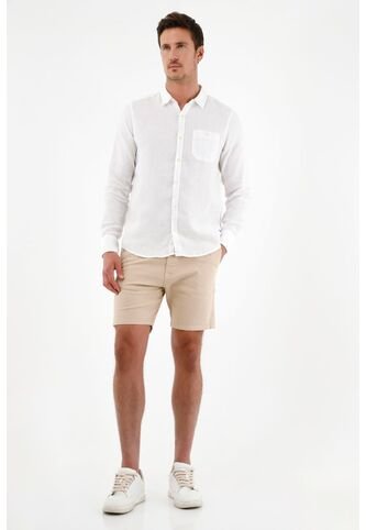 Tennis Camisa Manga Larga 100% Lino Para Hombre Tennis