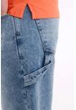 Tennis Bermuda Regular Fit Con Bolsillo Cargo Lateral De Algodón Azul Denim Claro Para Hombre de Tennis
