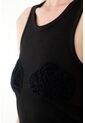 Tennis Camiseta Negra Con Manualidad En Crochet Para Mujer de Tennis