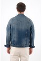 Tennis Chaqueta Fit Recto Tipo Vintage En Denim Para Hombre de Tennis