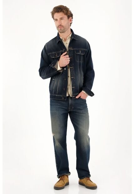 Tennis Abrigo Tipo Trucker Azul Para Hombre