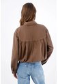 Tennis Chaqueta Relaxed Fit Con Detalle Fruncido En Algodón Marrón Para Mujer de Tennis