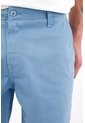Tennis Bermuda Tradicional Con Frente Plano En Algodón Azul Cielo Para Hombre de Tennis
