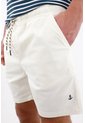 Tennis Bermuda Fit Relajado Con Cintura Elástica Y Cordón Trenzado De Algodón Crema Para Hombre de Tennis