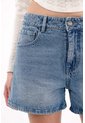 Tennis Bermuda De Tiro Corto Con Lavado Vintage En Denim Para Mujer de Tennis