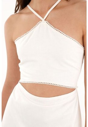 Tennis Vestido Largo Con Abertura Y Estampado En Falda Para Mujer